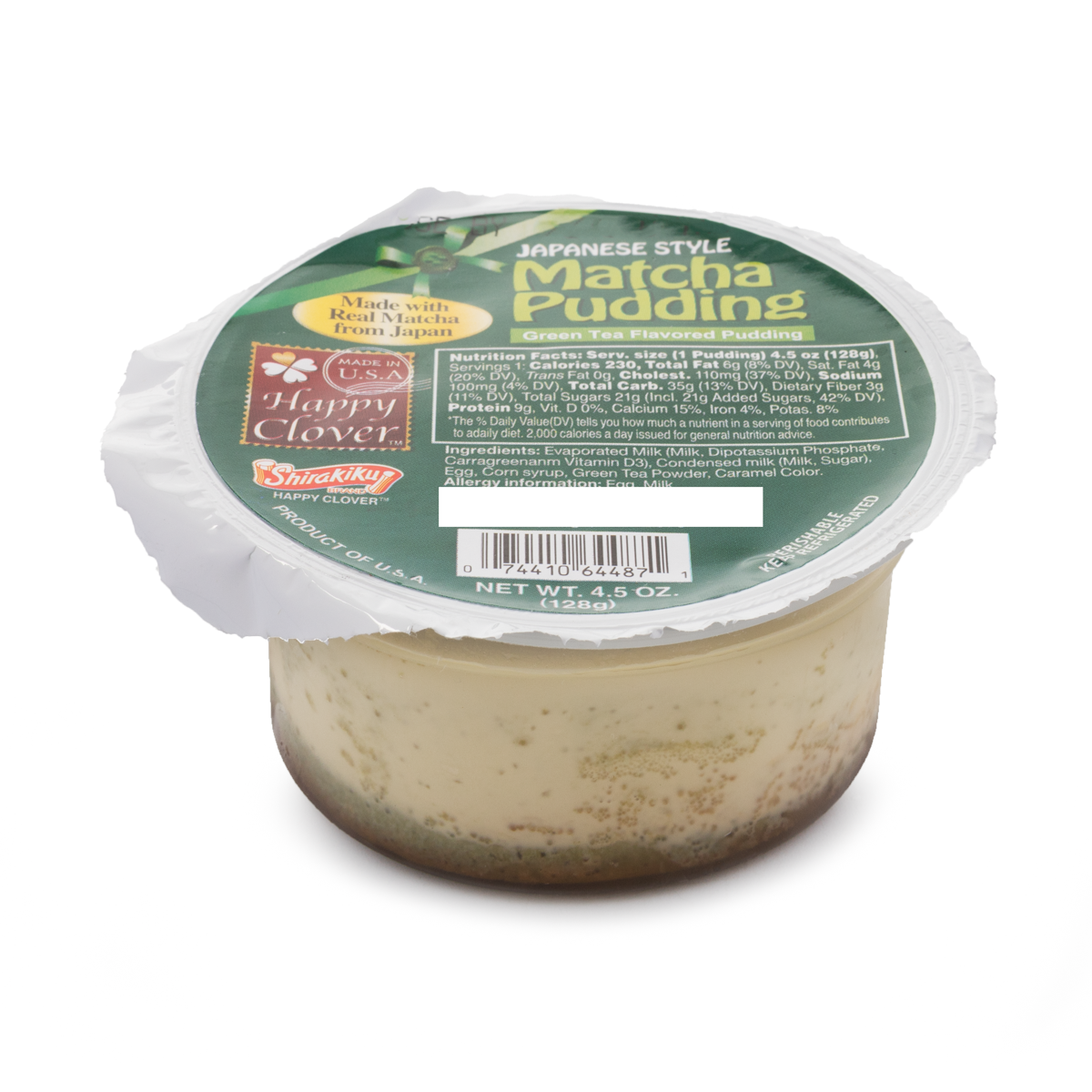 Happy Clover Japanese Matcha Pudding