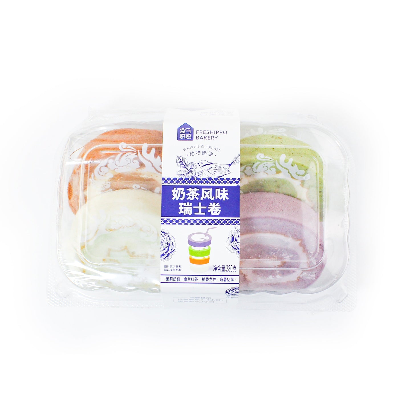 Hema Assorted Milk Tea Flavor Swiss Rolls 4PC