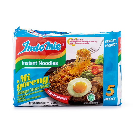 [Indomie] BBQ CHICKEN FLAVOUR FRIED NOODLES 3 oz (5PK)