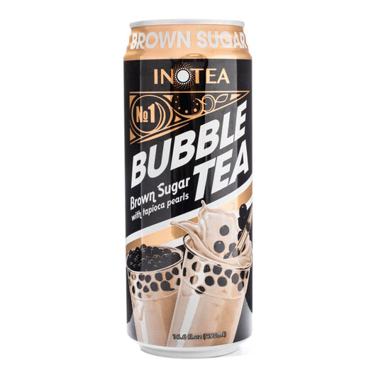 INOTEA Bubble Milk Tea in Can Brown Sugar Flavor 16.6oz
