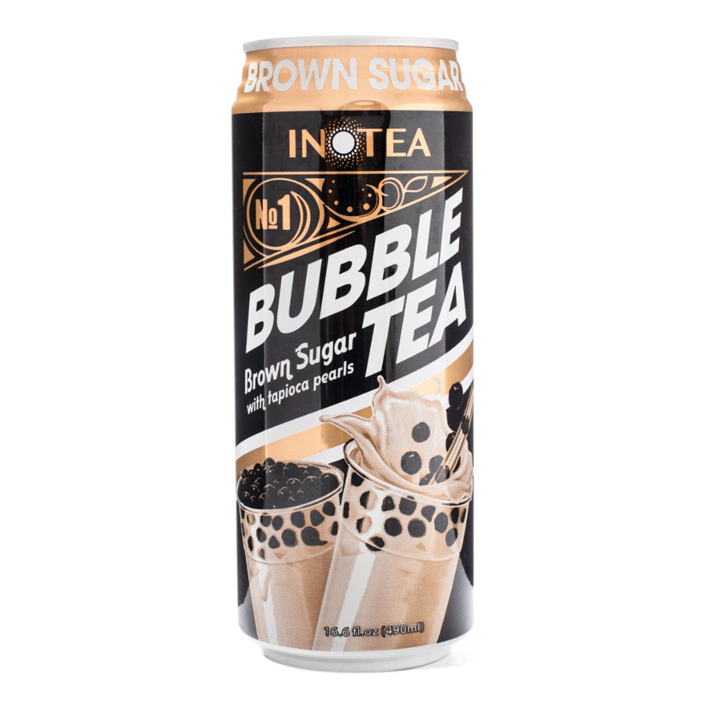 INOTEA Bubble Milk Tea in Can Brown Sugar Flavor 16.6oz