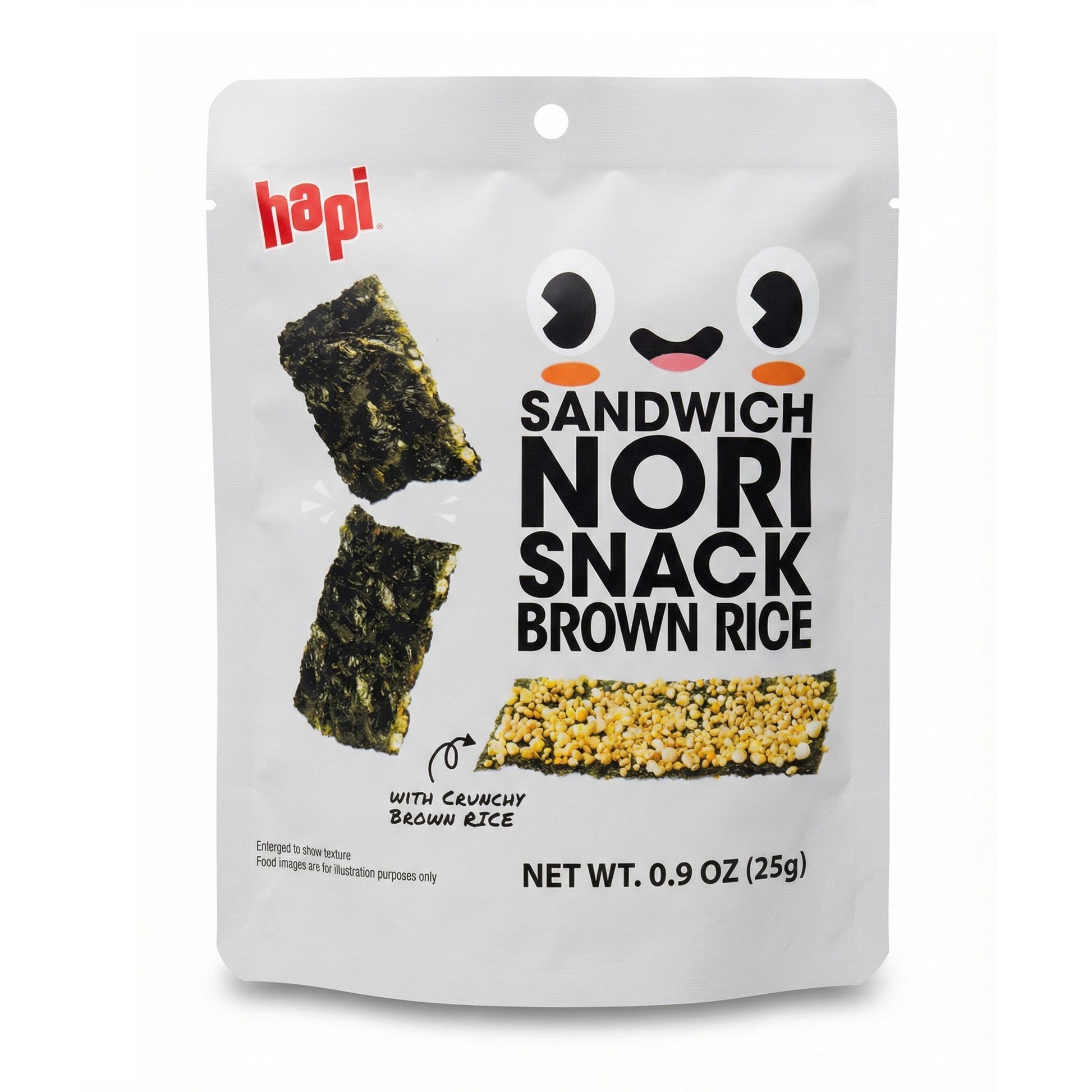 HAPI NORI SEAWEED SNACK BROWN RICE