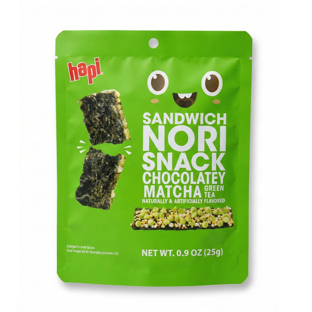 HAPI NORI SEAWEED SNACK CHOCOLATEY MATCHA GREEN TEA