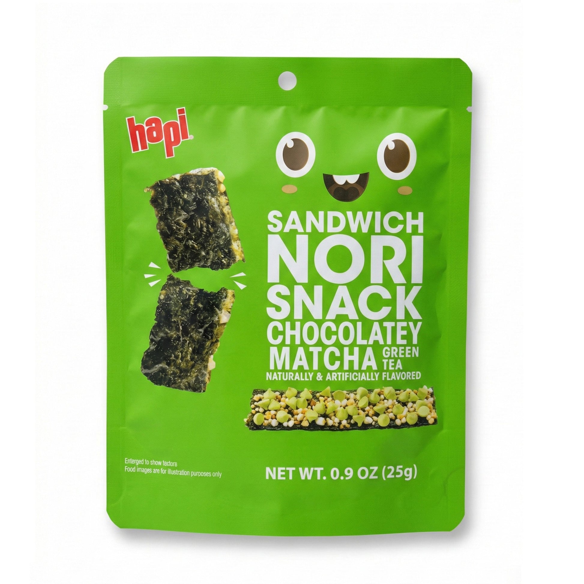 HAPI NORI SEAWEED SNACK CHOCOLATEY MATCHA GREEN TEA