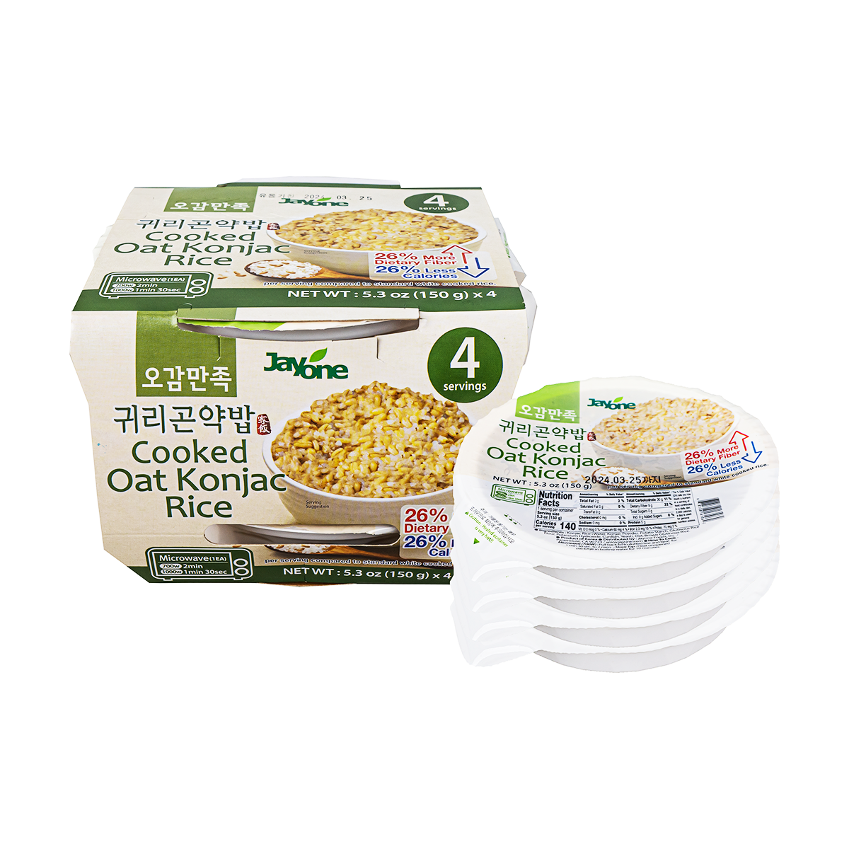 JAYONE Cooked Oat Konjac Rice