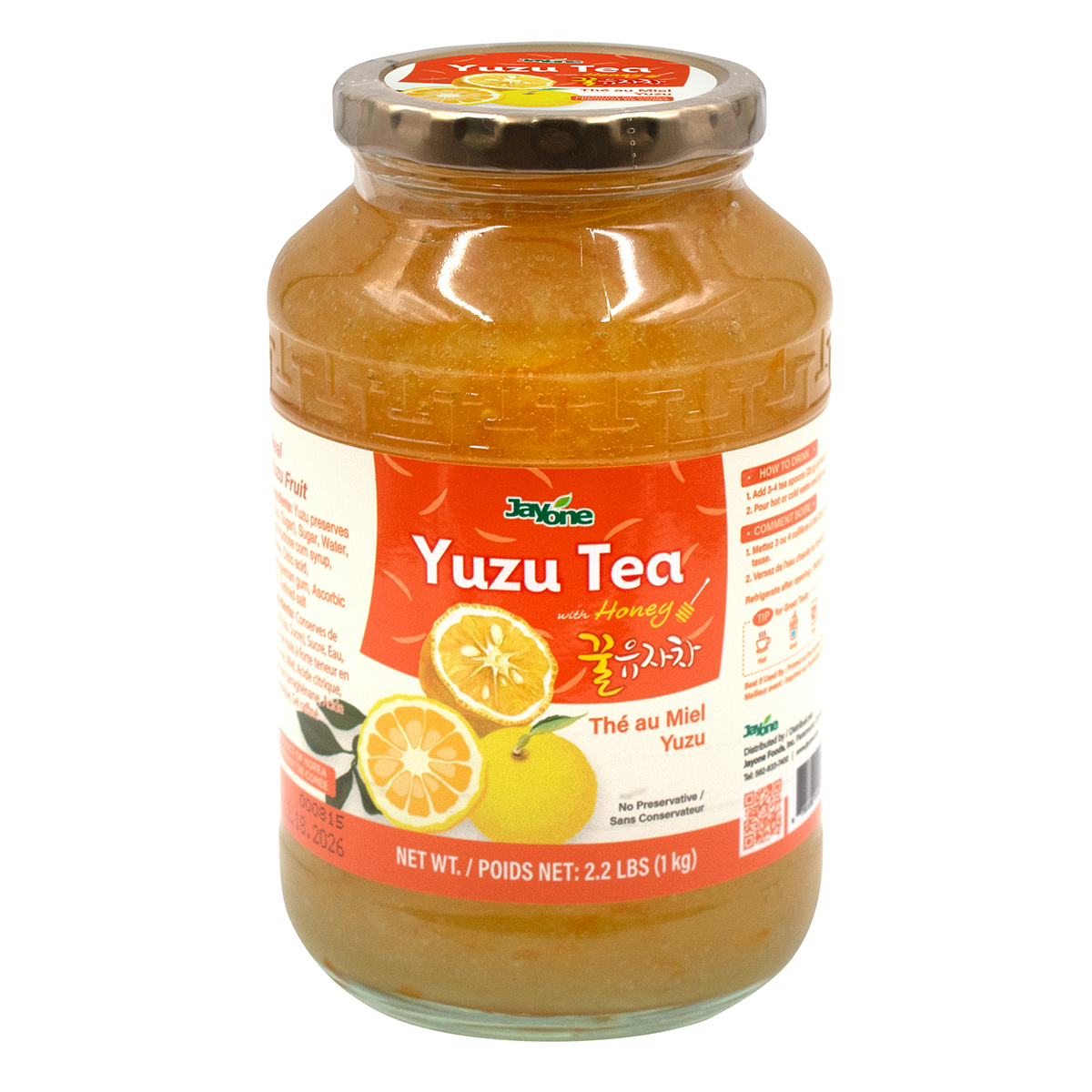 JAYONE Honey Yuzu Tea Marmalade