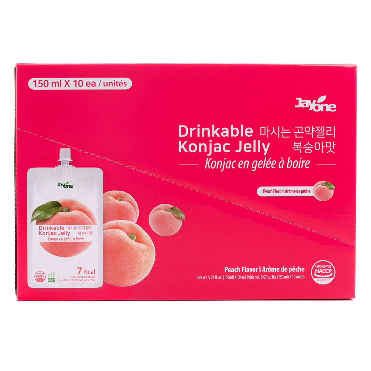 JAYONE Konjac JELLY.B Peach 150ml x 10