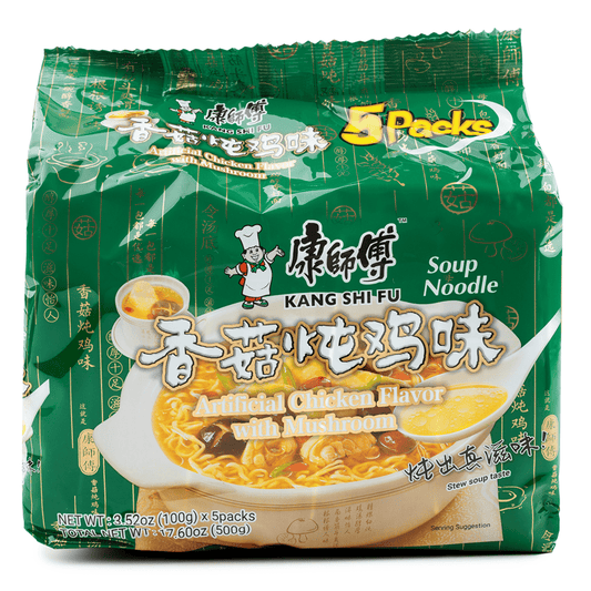 Kang Shi Fu Soup Noodle, Artificial Chicken Flavor with Mushroom