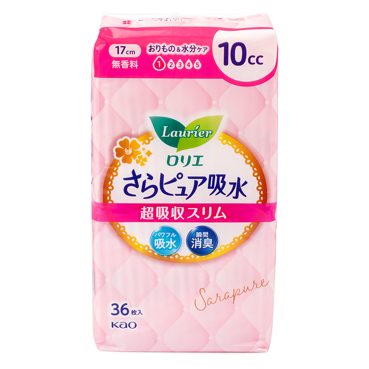 KAO laurier Cotton Pantyliner 17cm 36 Pads