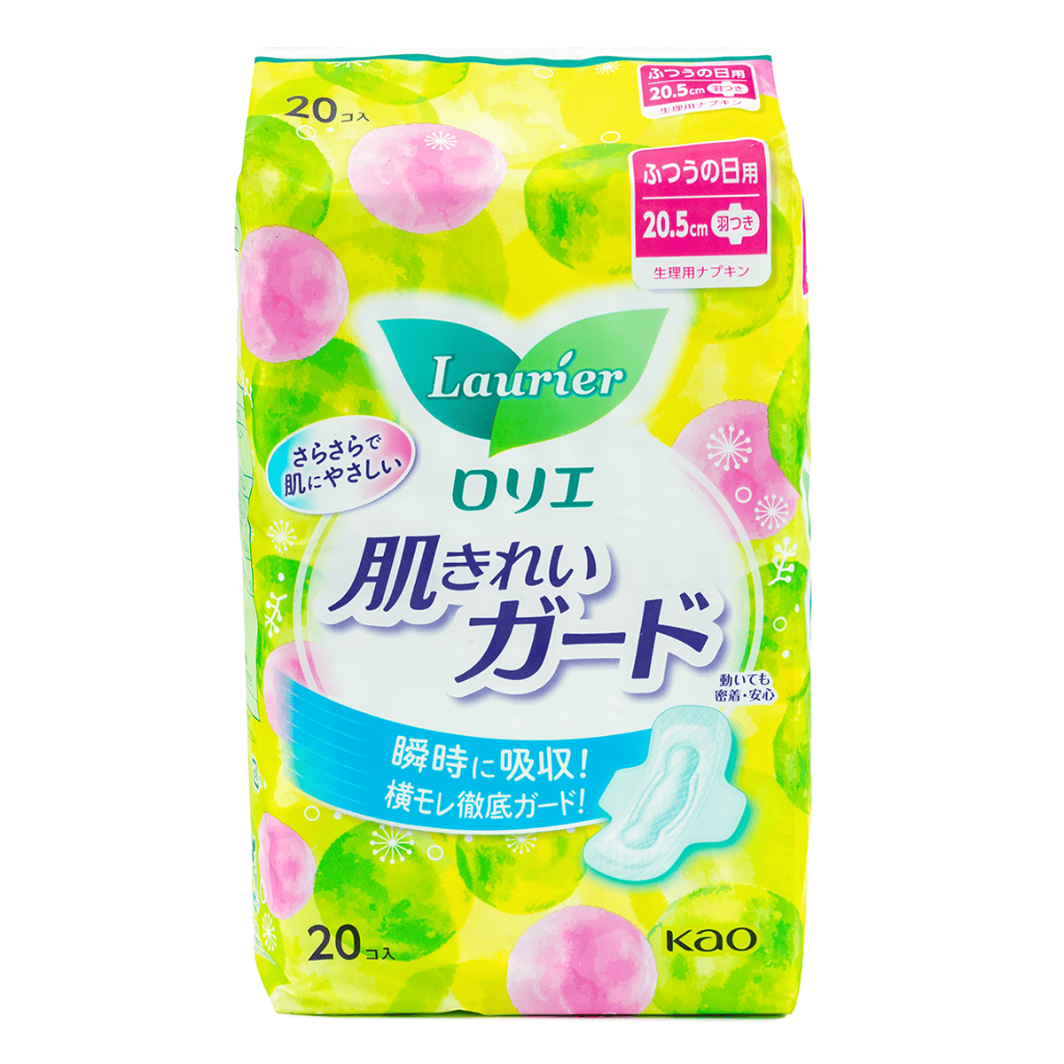 Kao Laurier Daily Multi-Wing Sanitary Napkin 20.5cm 20pcs