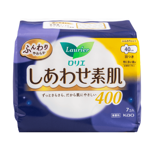 KAO LAURIER F Extra Length Sanitary Napkins with Wings Night Use 40cm 7pads
