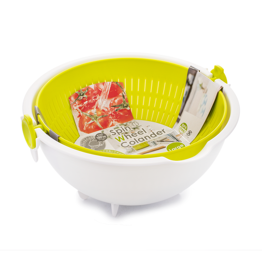 Kokubo Spin Wheel Colander (L) 21CM (Green) KK-308