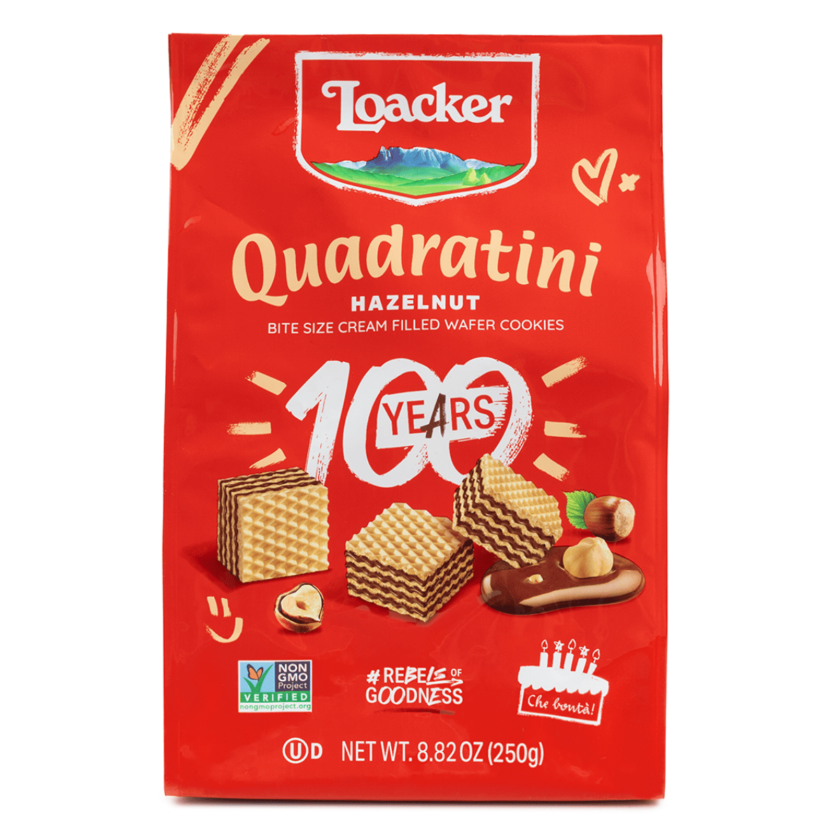 [Loacker] Italian Wafer Cookies (Hazelnut) 250g x 1bag