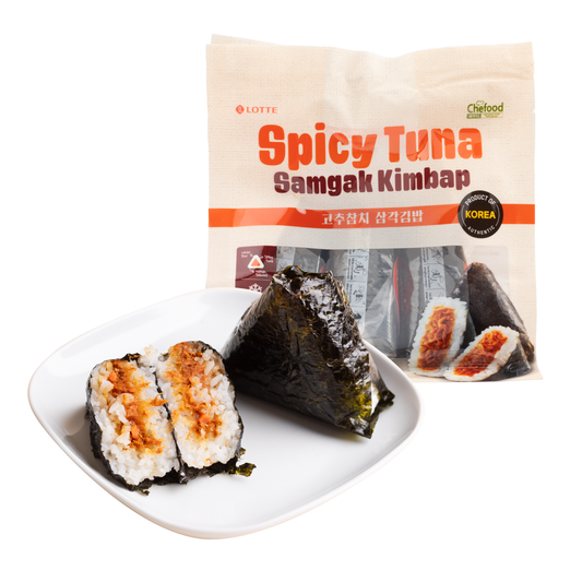 Lotte Chefood Samgak Kimbap Spicy Tuna 110g X 3pcs