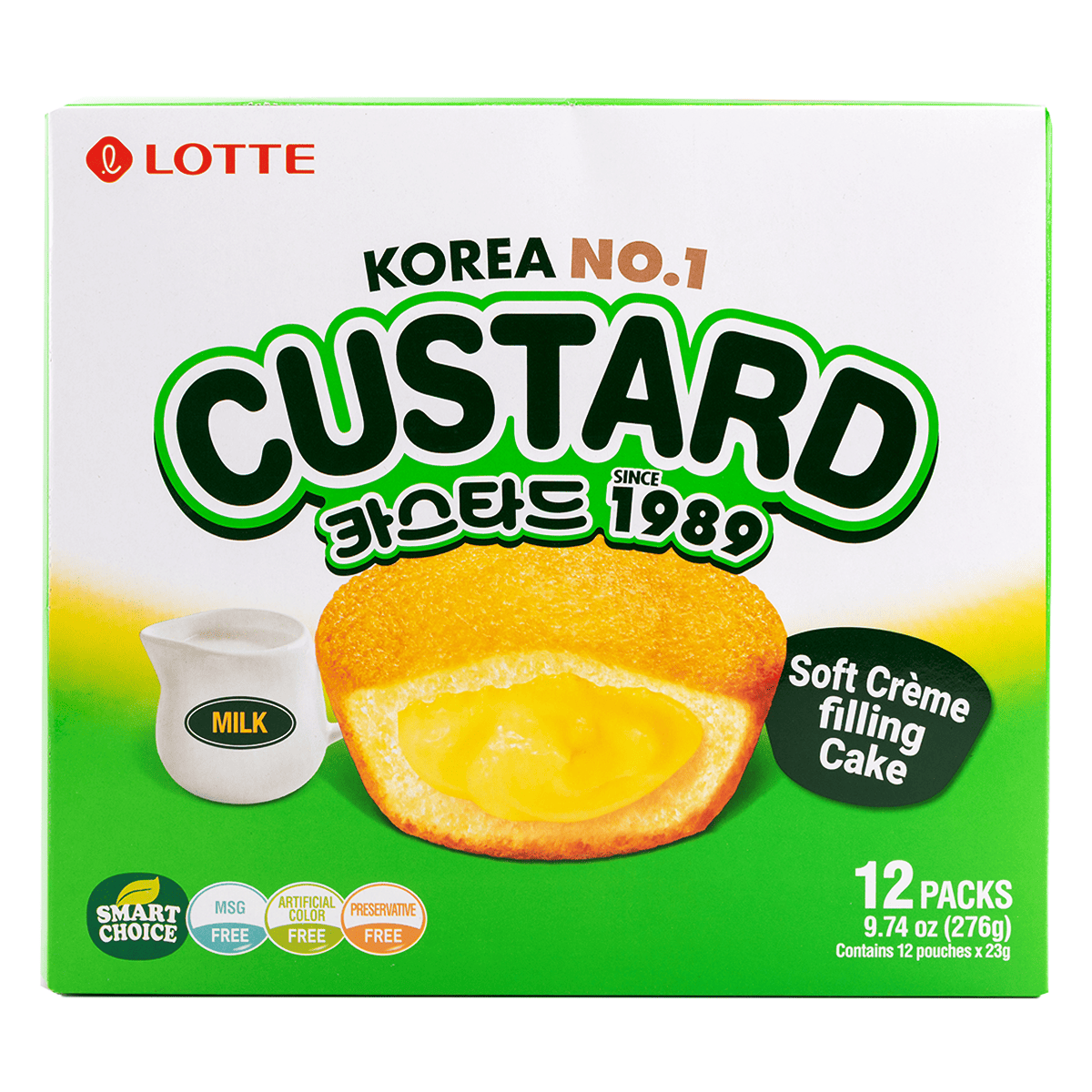 Lotte Custard Cream Cake 9.73oz