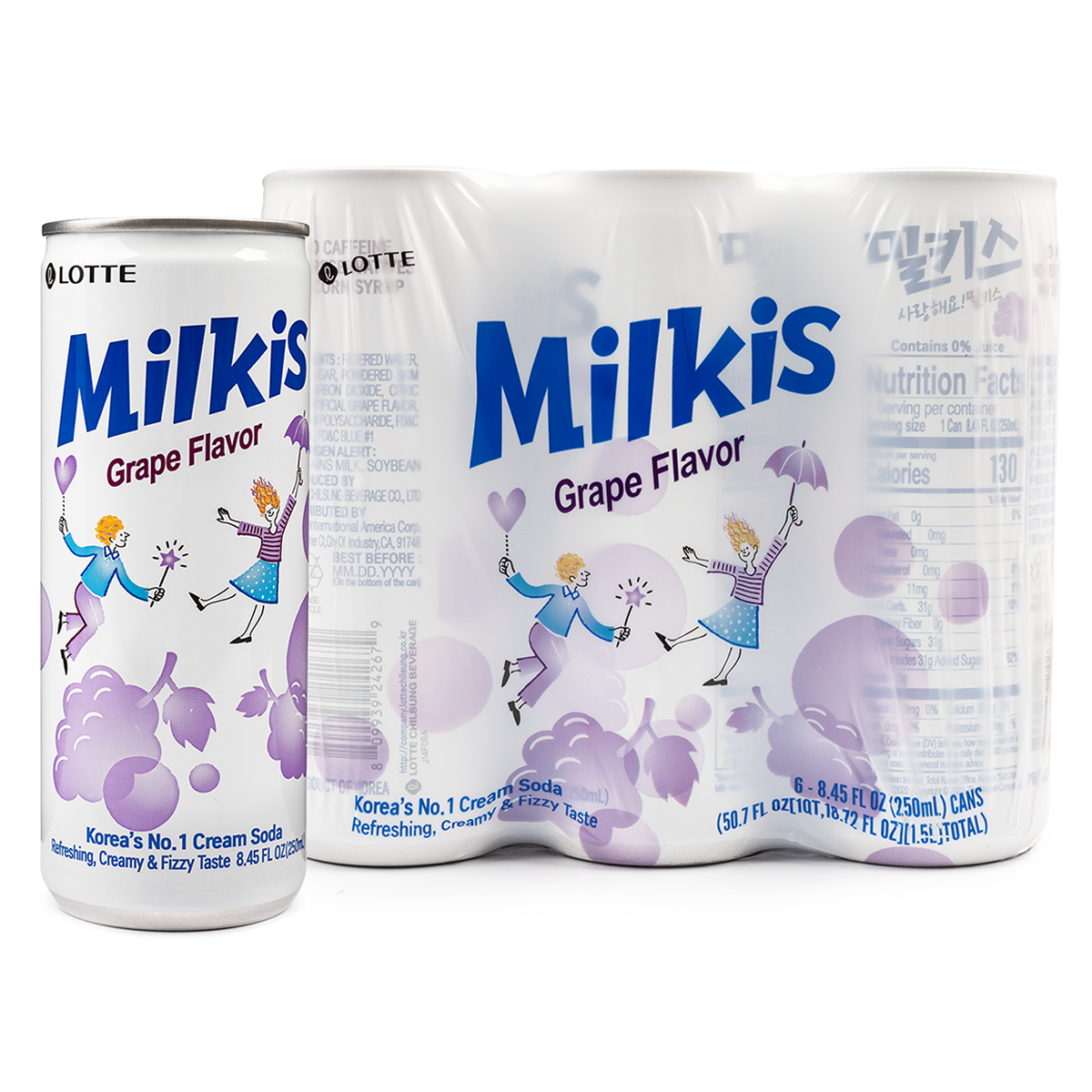 Lotte Milkis Grape Flavor 6pk