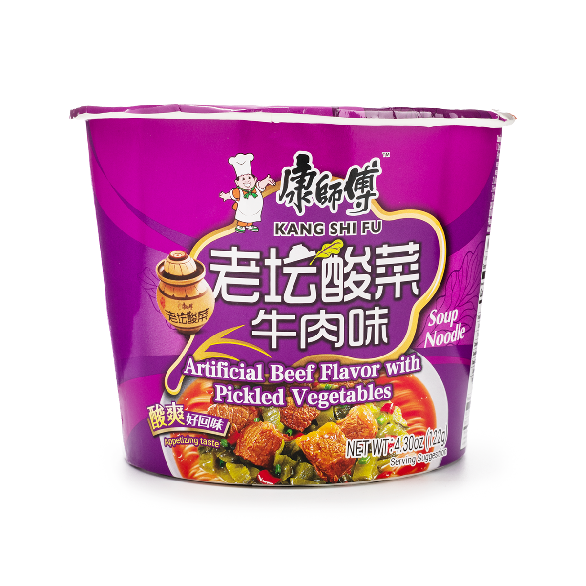 【Master Kong】 Instant Noodle Sauerkraut Beef Flavor 122g