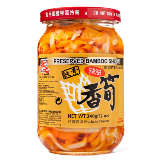 【MASTER】SPICY PRESERVED BAMBOO SHOOT IN SOYBEAN OIL 12oz