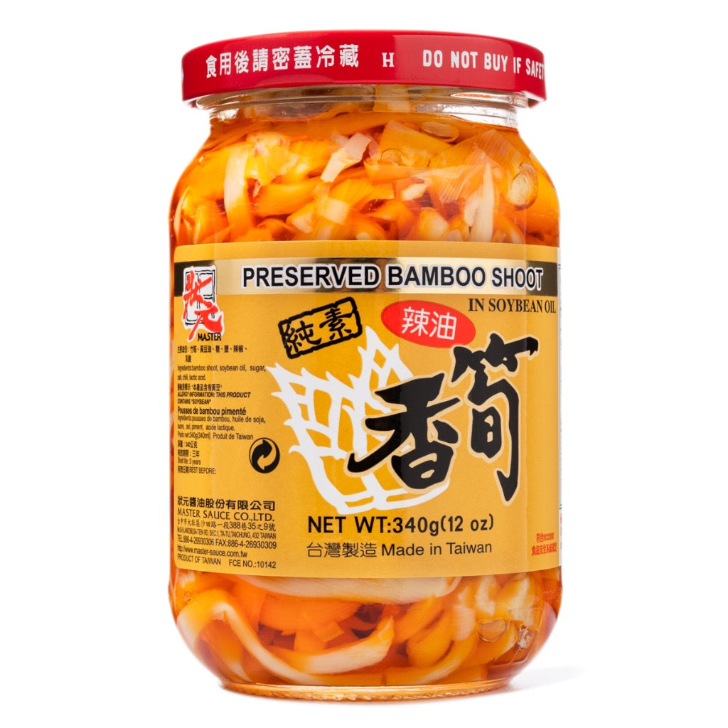 【MASTER】SPICY PRESERVED BAMBOO SHOOT IN SOYBEAN OIL 12oz