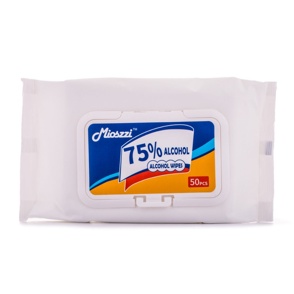 Mioszzi Alcohol Wipes 75%, 50 Sheets