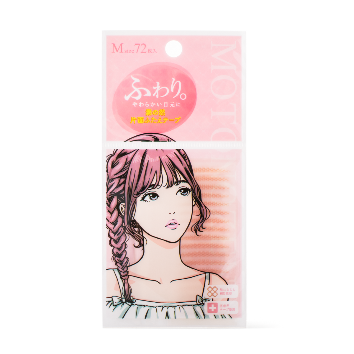 MOTONZEN Single-sided Eyelid Tape M, 72pcs