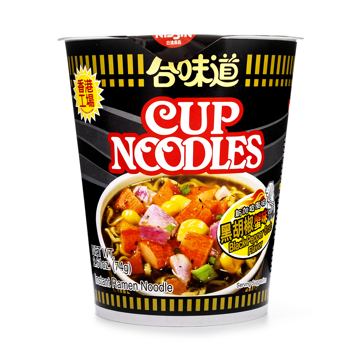 NISSIN CUP NOODLES CRAB (BLACK PEPPER) FLAVOR 2.57 oz