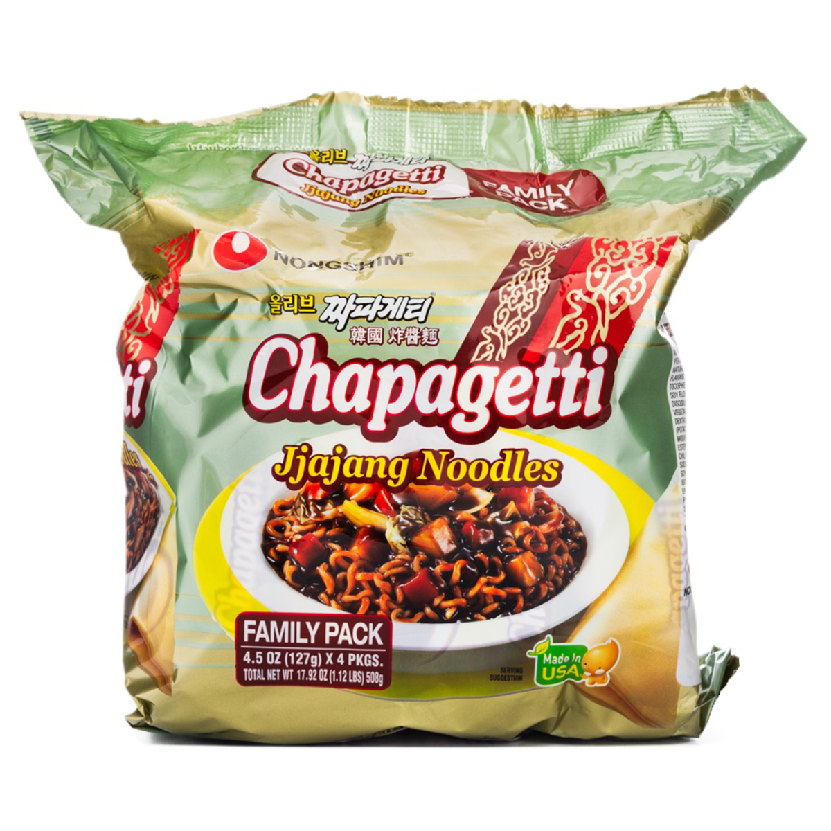 Nongshim Chapagetti Chajang 4packs 508g - 1 Unit
