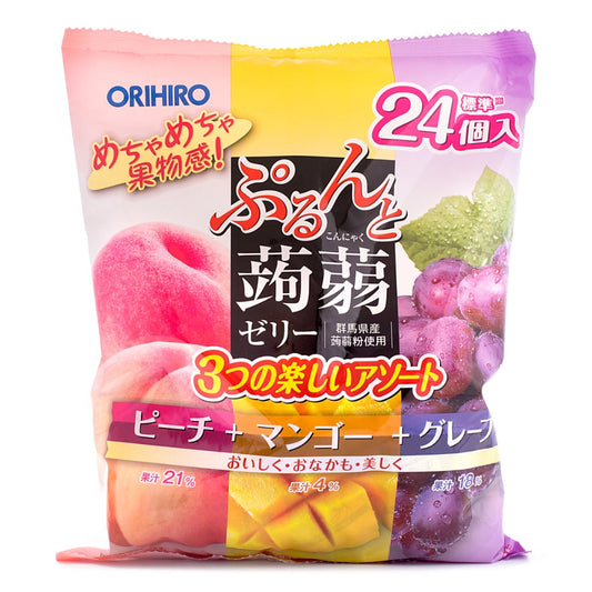 ORIHIRO Jelly Peach Mango Red Grape Flavor 6pcs
