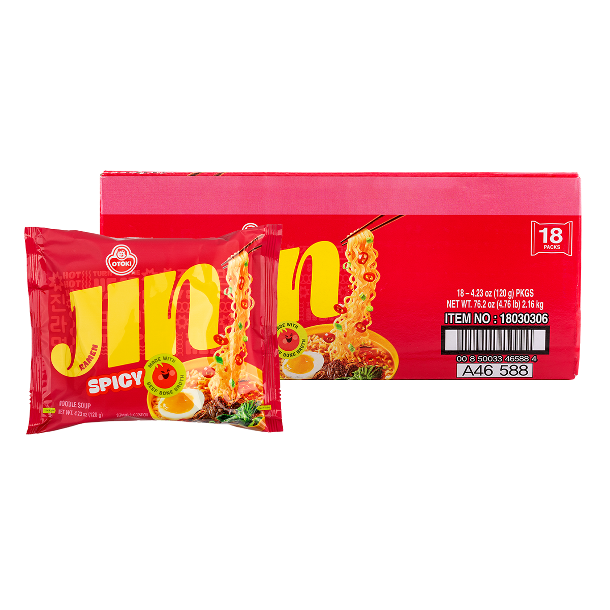 OTTOGI JIN RAMEN SPICY 18PK