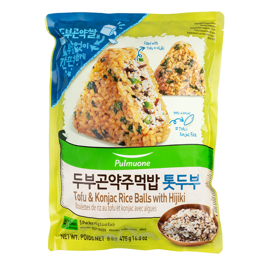 PULMUONE Tofu & Konjac Rice Balls with Hijiki 16.8 oz