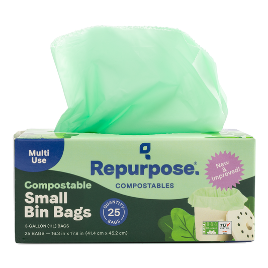 Small Bin Bags 25ct 3gal, Compostable
