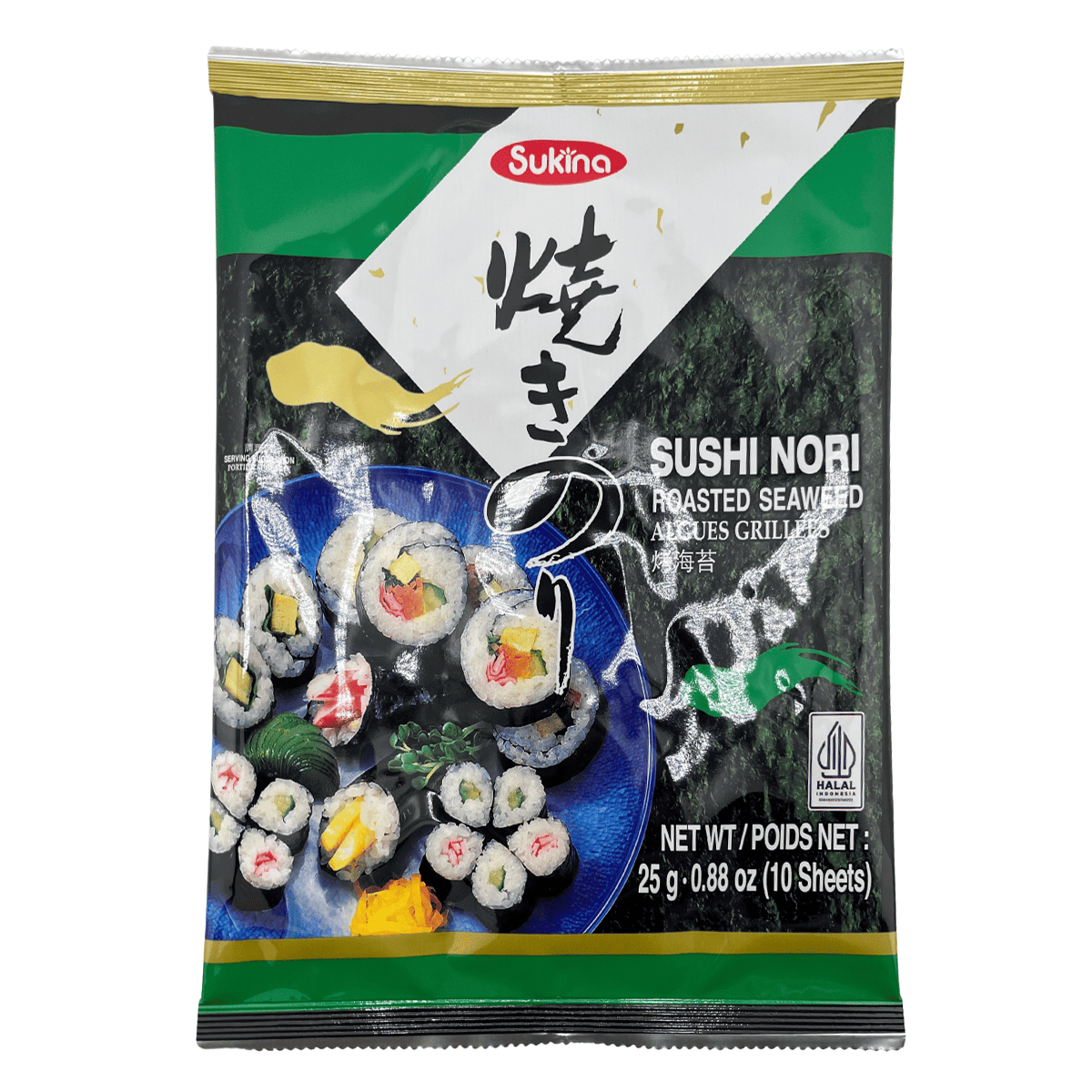 SUKINA Roasted Seaweed (Sushi) 2.5 g*10 counts