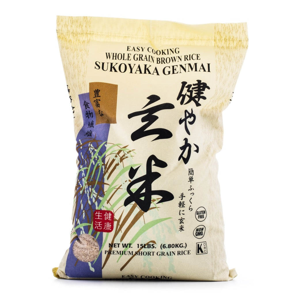 Sukoyaka Genmai Brown Rice 15lb