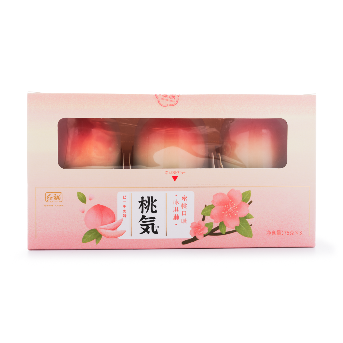 Tao Qi Peach Ice Cream (TaoQi TQ) 3pcs 225 g