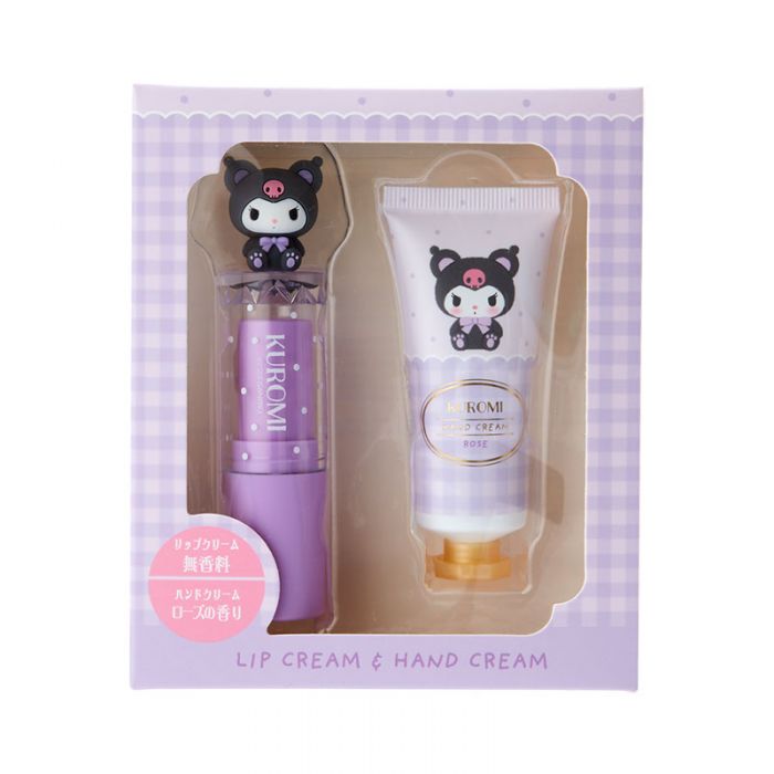 Japan Sanrio Kuromi Motif Lip Balm & Hand Cream Set 3.8g + 20g