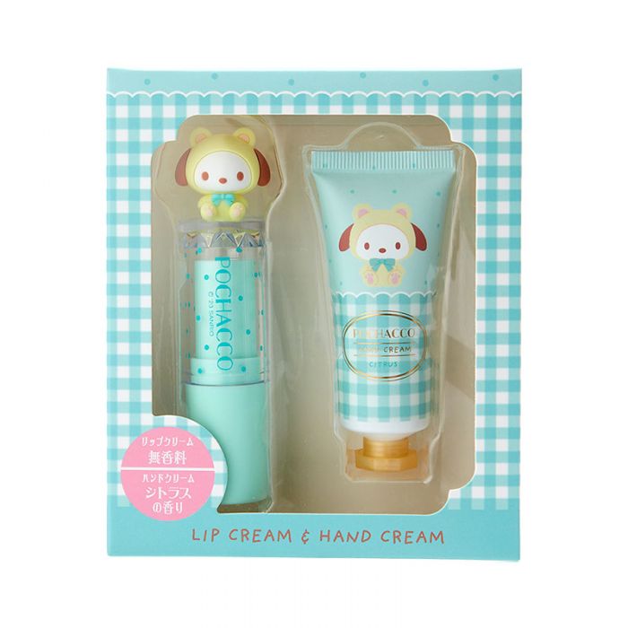 Japan Sanrio Pochacco Motif Lip Balm & Hand Cream Set 3.8g + 20g